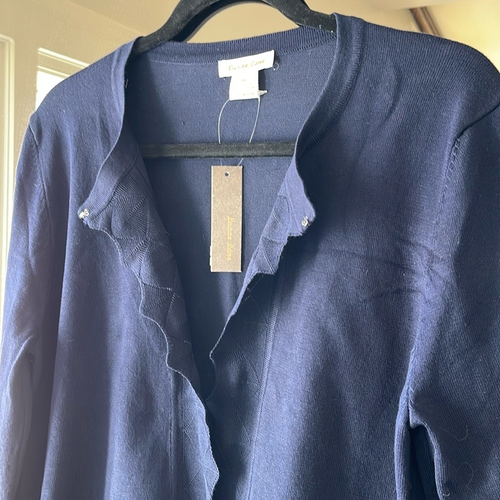 NWT 🦋3/40 LUXXE LANE Rayon Spring Cardigan (XL)